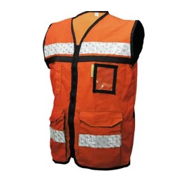 CHALECO REFLEJANTE DE SEGURIDAD GABARDINA CERRADO