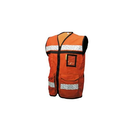 CHALECO REFLEJANTE DE SEGURIDAD GABARDINA CERRADO