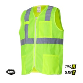 ECO-1020 CHALECO DE ALTA VISIBILIDAD CON ZIPPER