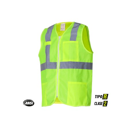 ECO-1020 CHALECO DE ALTA VISIBILIDAD CON ZIPPER