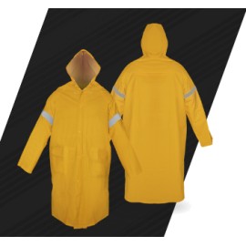 IMPERMEABLE GABARDINA LARGO CON REFLEJANTE