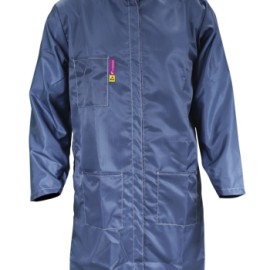 BATA LARGA ANTIESTATICA AZUL MARINO