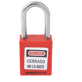 CANDADO TERMOPLÁSTICO DE BLOQUEO ROJO 38MM X 44MM
