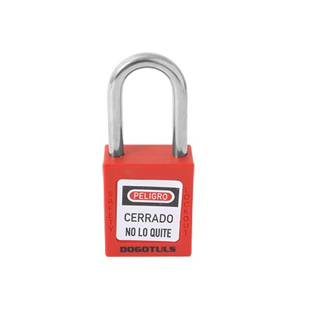 CANDADO TERMOPLÁSTICO DE BLOQUEO ROJO 38MM X 44MM