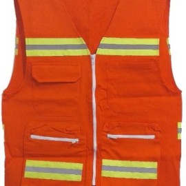 CHALECO GEÓLOGO CERRADO CON REFLEJANTE BICOLOR
