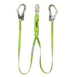 AMORTIGUADOR CON DOBLE BANDA GANCHO GRANDE (LINEA DE VIDA) - JYR-AM2C1G-1M83CM